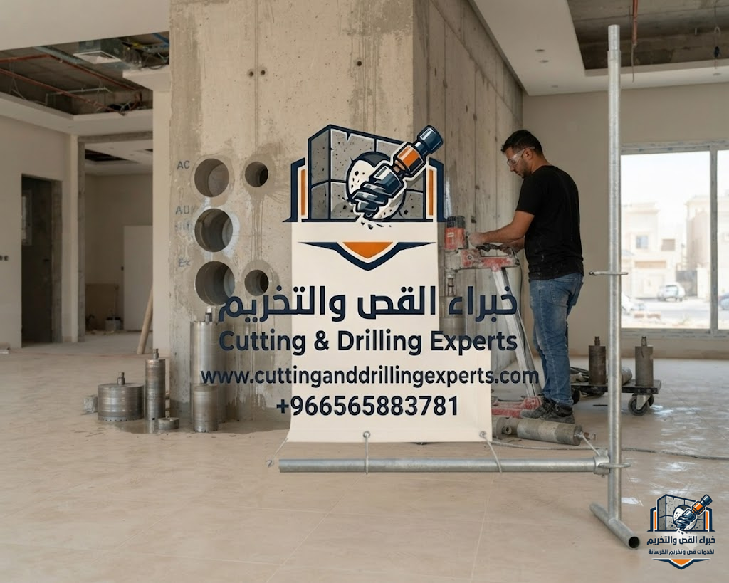 فتح فتحات خرسانية للتهوية والتكييف والتمديدات بجدة باستخدام معدات التخريم المناسبة